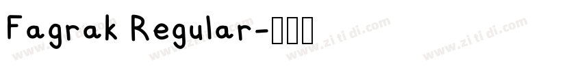 Fagrak Regular字体转换